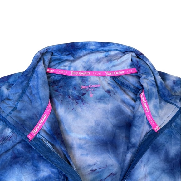 Juicy Couture Sport Y2K Women's Blue purple Tie Dye Track Jacket Full Zip - Picture 7 of 12